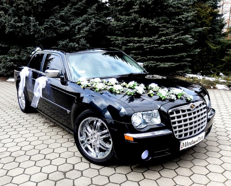 Chrysler 300C biały i czarny ślub Siemianowice Śląskie