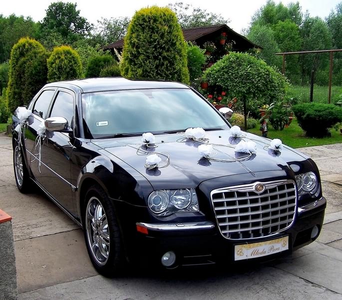 Chrysler 300C biały i czarny ślub Siemianowice Śląskie