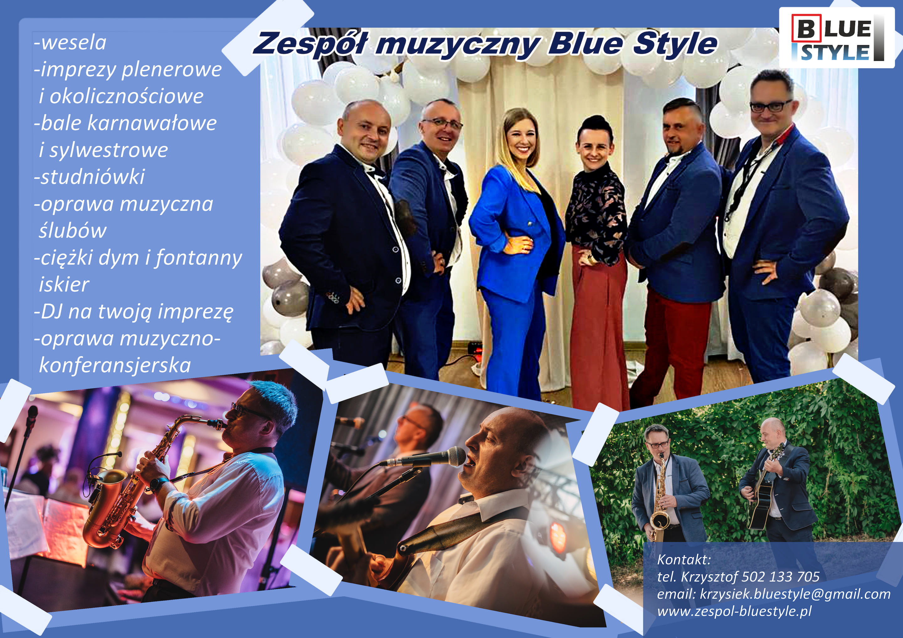 Zespół weselny Blue Style - Mogielnica - oprawa muzyczna - PlanujemyWesele